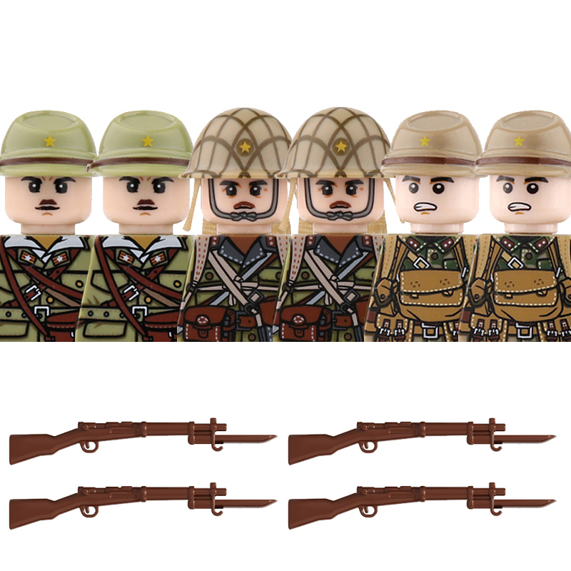 Lego Set City - Figuras de Soldados Japoneses de la