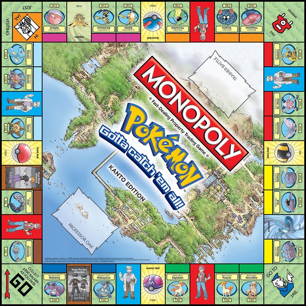 Juego de mesa de Pokémon MONOP - Board Game Monopoly reseña y precio